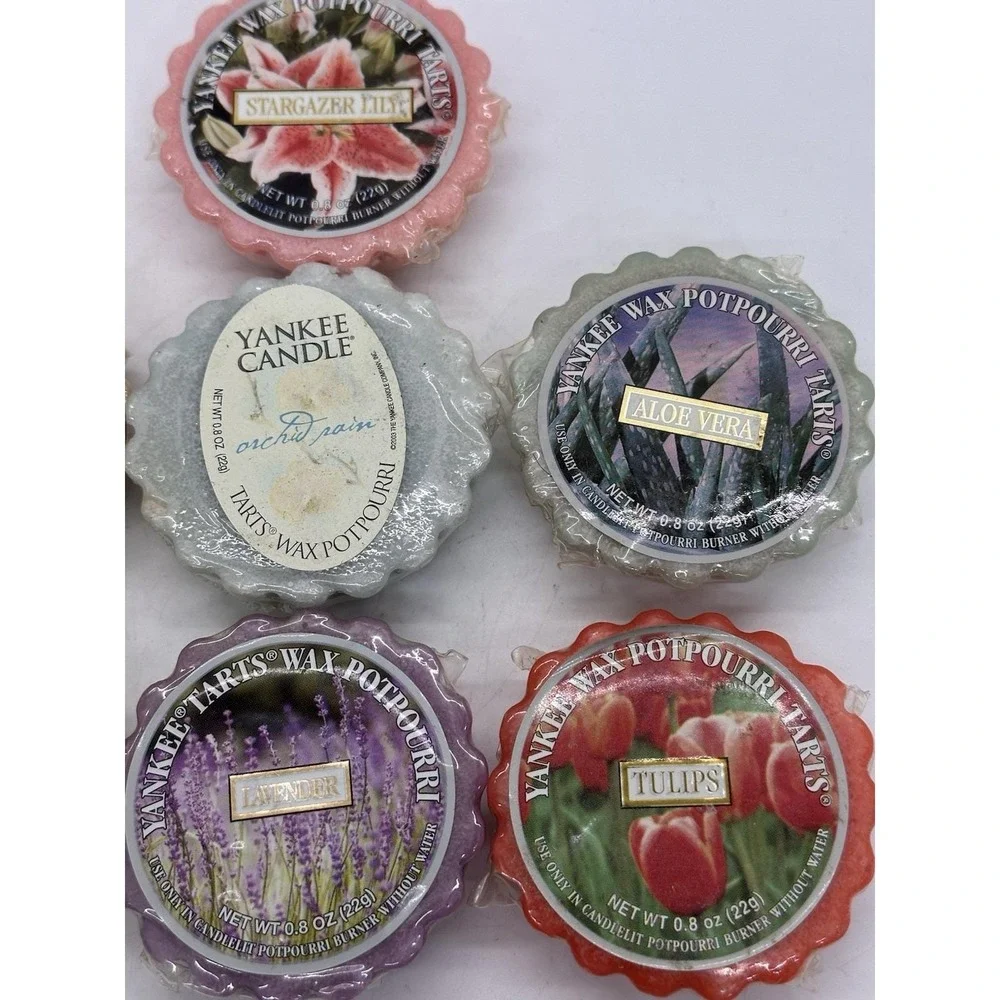 Yankee Candle Wax Tarts Lot 7 Mixed Scents Retired Orchid Rain Aloe